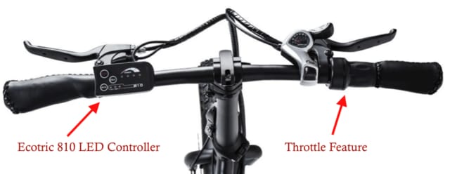 Handle bar with controller and throttle