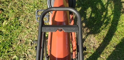 Commuter electric bike rear rack 25kg capacity example